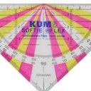 Vorschaubild Geodreieck Softie Flex pink-gelb