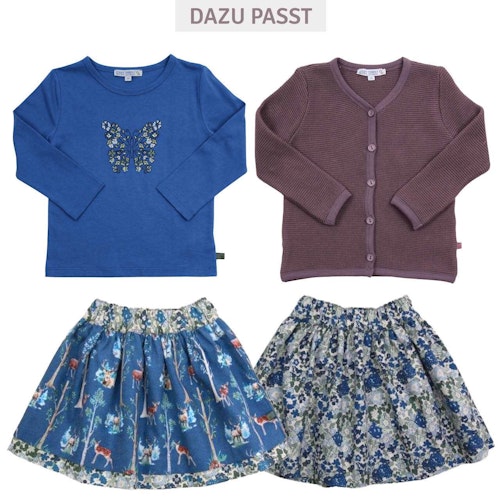 Langarmshirt Schmetterling-Stickerei