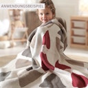Vorschaubild Weiche Babydecke anschmiegsam rote Schnecken 80 x 100 cm