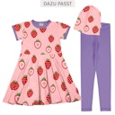 Vorschaubild Flatterkleid kurzarm mit Alloverprint 