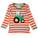 Vorschaubild Gestreiftes Langarmshirt Traktor-Applikation