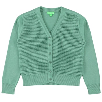 Strickjacke Ripp-Bündchen mint