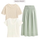 Vorschaubild Damen Rippstrick-Pullover kurzarm beige