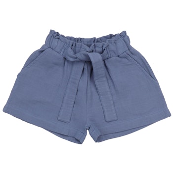 Musselin Shorts zum Binden blau