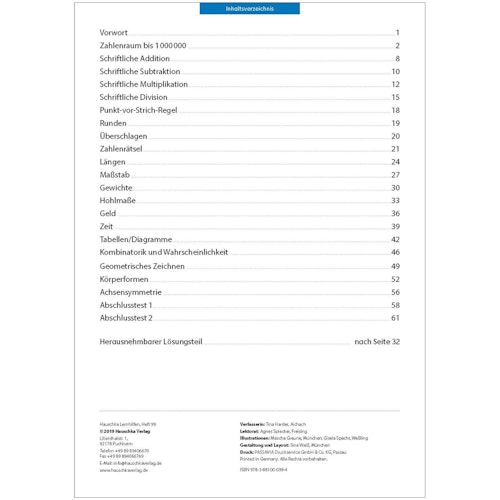Mathe Kontrollübungen Ende Klasse 4 „Fit zum Übertritt“