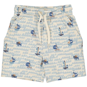 Lockere Shorts Piratenschiff creme-hellblau