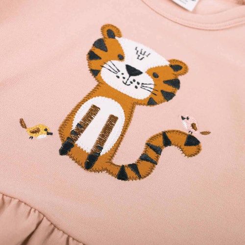 Sommerliches Kleidchen Tiger Stickerei
