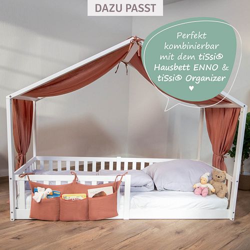 Musselin Baldachin für Hausbett, 470x100