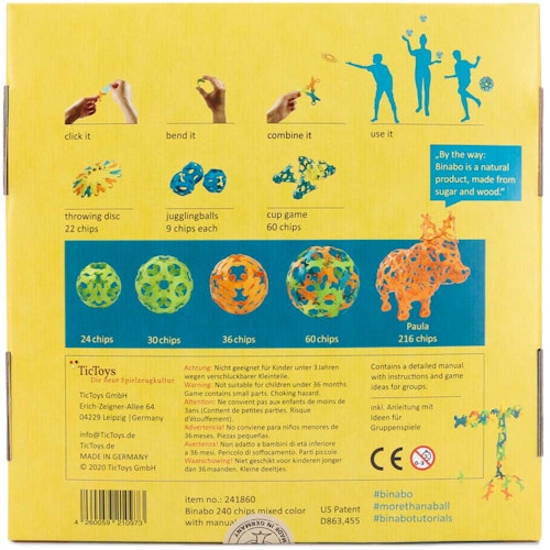 Konstruktionsspiel 240 Binabo Chips – 4 Farben