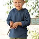 Vorschaubild Musselin Hoodie marine