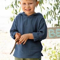 Pullover Enfant Terrible Musselin Hoodie lang