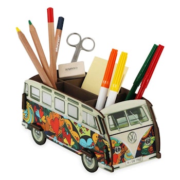 Stiftebox zum Stecken VW T1 Popart Herzen