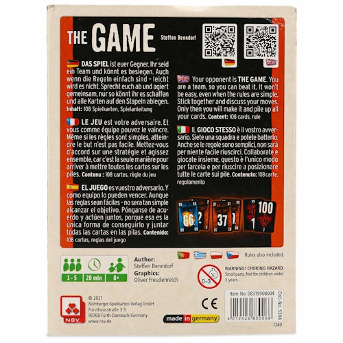 The Game – kooperatives Kartenspiel ab 8 Jahren