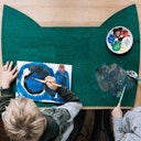 Vorschaubild Schreibtisch- und Malunterlage aus Kork smaragd