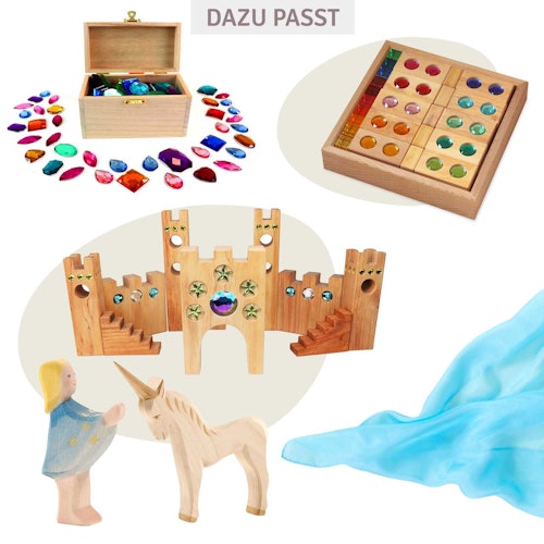 Spieltuch Seide Meer klein 53 x 53 cm