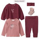 Vorschaubild Weicher Strick-Pullover bordeaux melange