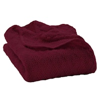 Leichte Babydecke Wolle Bio 80x100 cm cassis