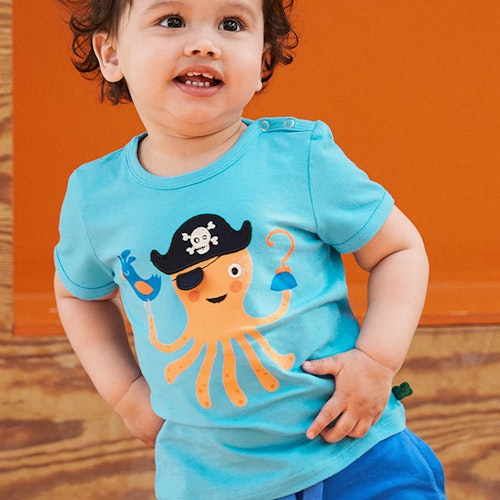 Kurzarm T-Shirt Tiergesicht