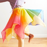 Regenbogen Feenrock aus Seide