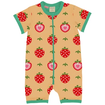 Sommerlicher Beachbody Erdbeeren beige