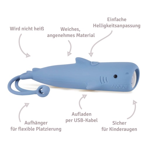 LED Taschenlampe mit Akku Hai