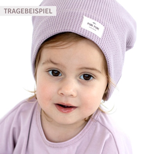 Kinder Beanie uni Waffelstruktur