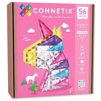 Connetix Magnetbausteine Einhorn Glitzerset 56 Teile