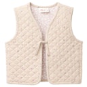 Vorschaubild Wende-Steppweste beige mit Blümchen