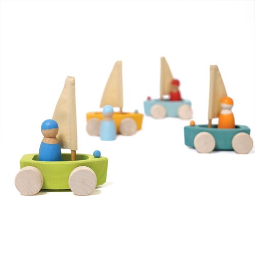 4 kleine Strandsegler, 8-tlg.