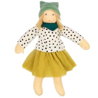Bio Stoffpuppe Mädchen "Mascha" zum An- & Ausziehen 38 cm