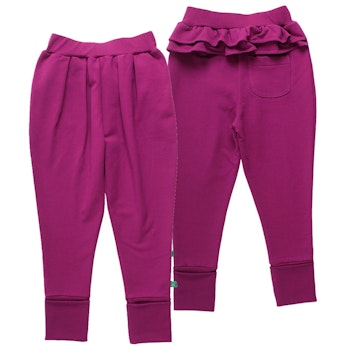 Mädchen Sweathose Rüschchen bordeaux