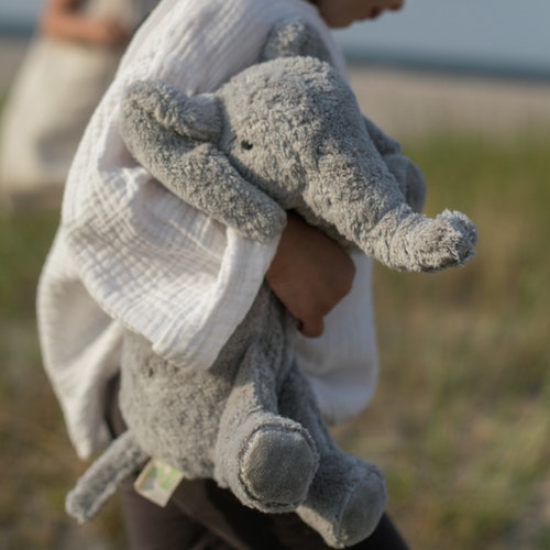 Elefant klein Traubenkernfüllung  Wärmekissen grau