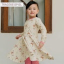 Vorschaubild Langarm Flatterkleid Füchse