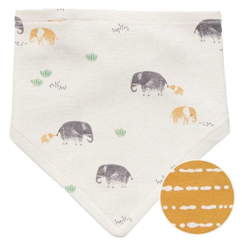 Wendedreiecktuch Safari-Tiere creme senf
