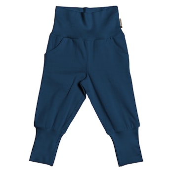 Robuste Freizeithose mit breiten Bündchen navyblau