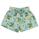 Vorschaubild Musselin Shorts zum Binden Zitronen hellblau