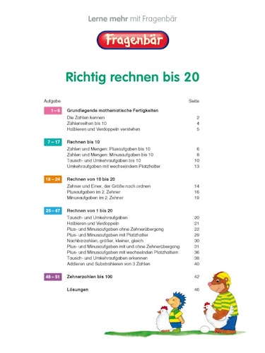 Lernheft Rechnen ab 6 Jahre