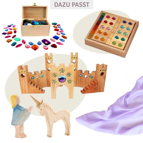 Spieltuch Seide violet mittel 89 x 89 cm