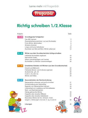 Lernheft Schreiben ab 6 Jahre