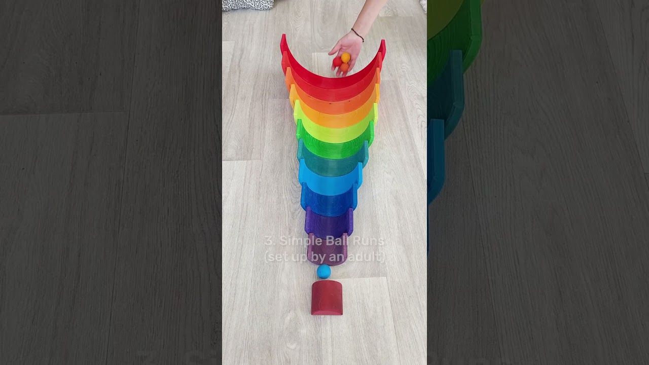 Regenbogen gross Grimms 12 teilig 35,5 cm - BUNT