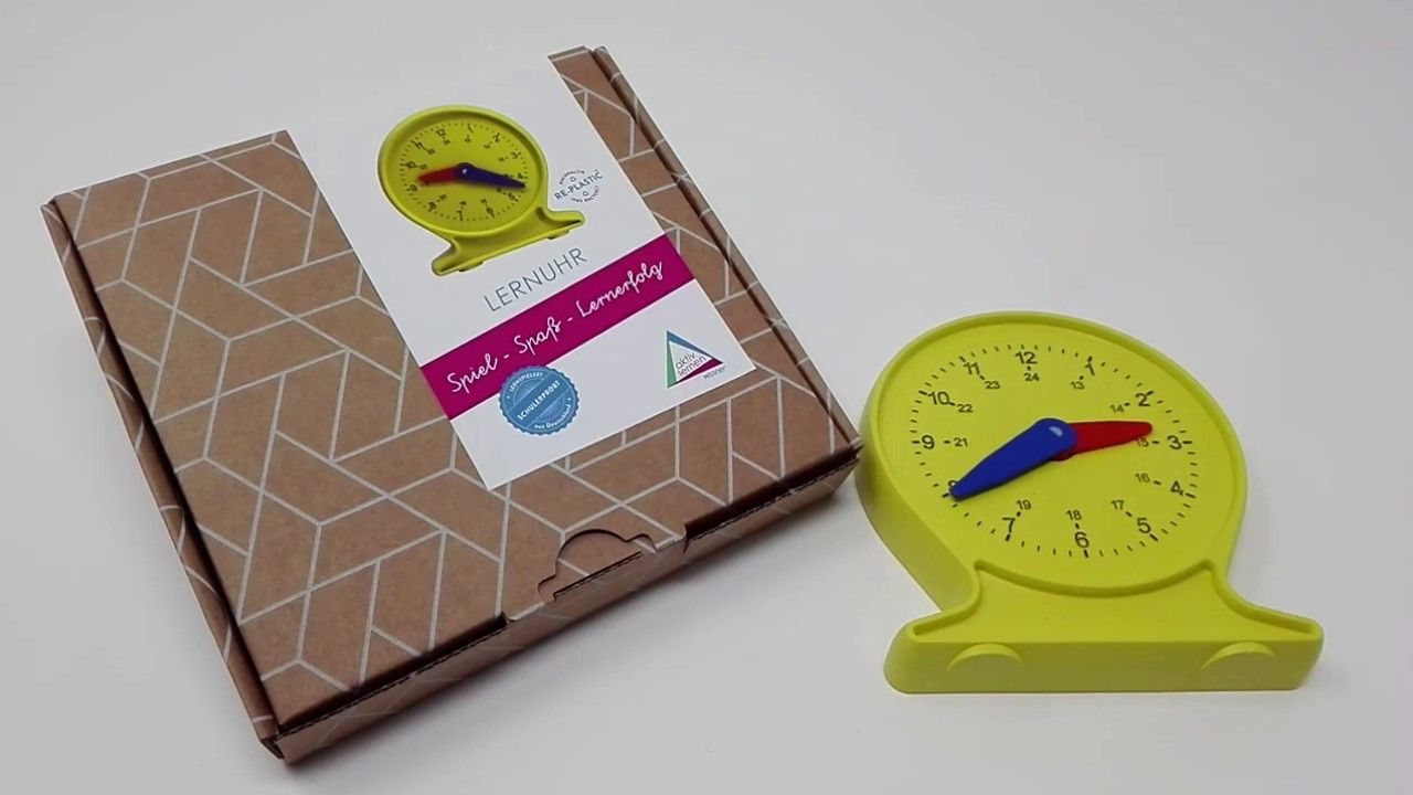 Lernuhr aus RE-Plastic® - Uhrzeit lernen ab 5 Jahren