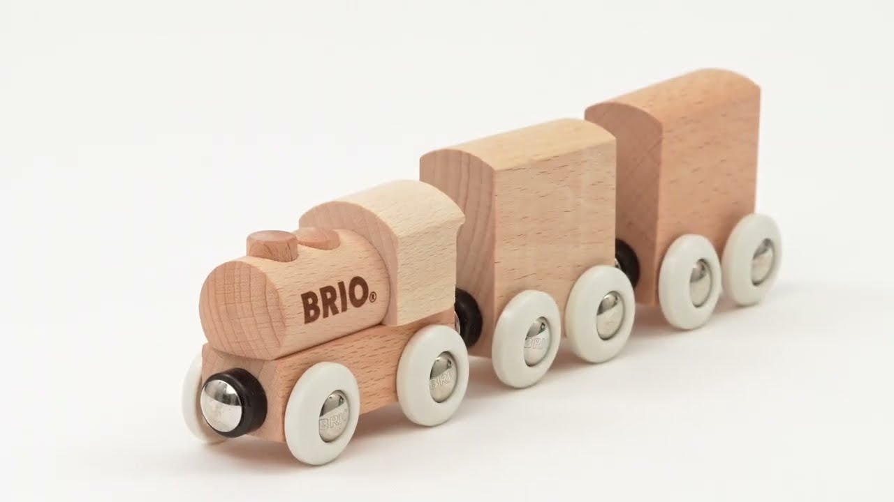 3tlg Holzzug zum Anmalen mit Farben und Pinsel