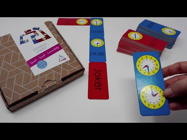Spielerisch die Uhrzeit lernen mit Domino
