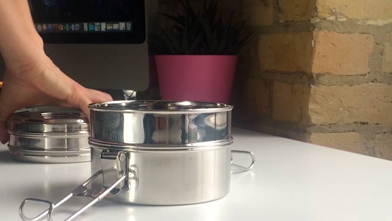 Auslaufsichere Brotbox gross Tiffin Swing 3 Behälter