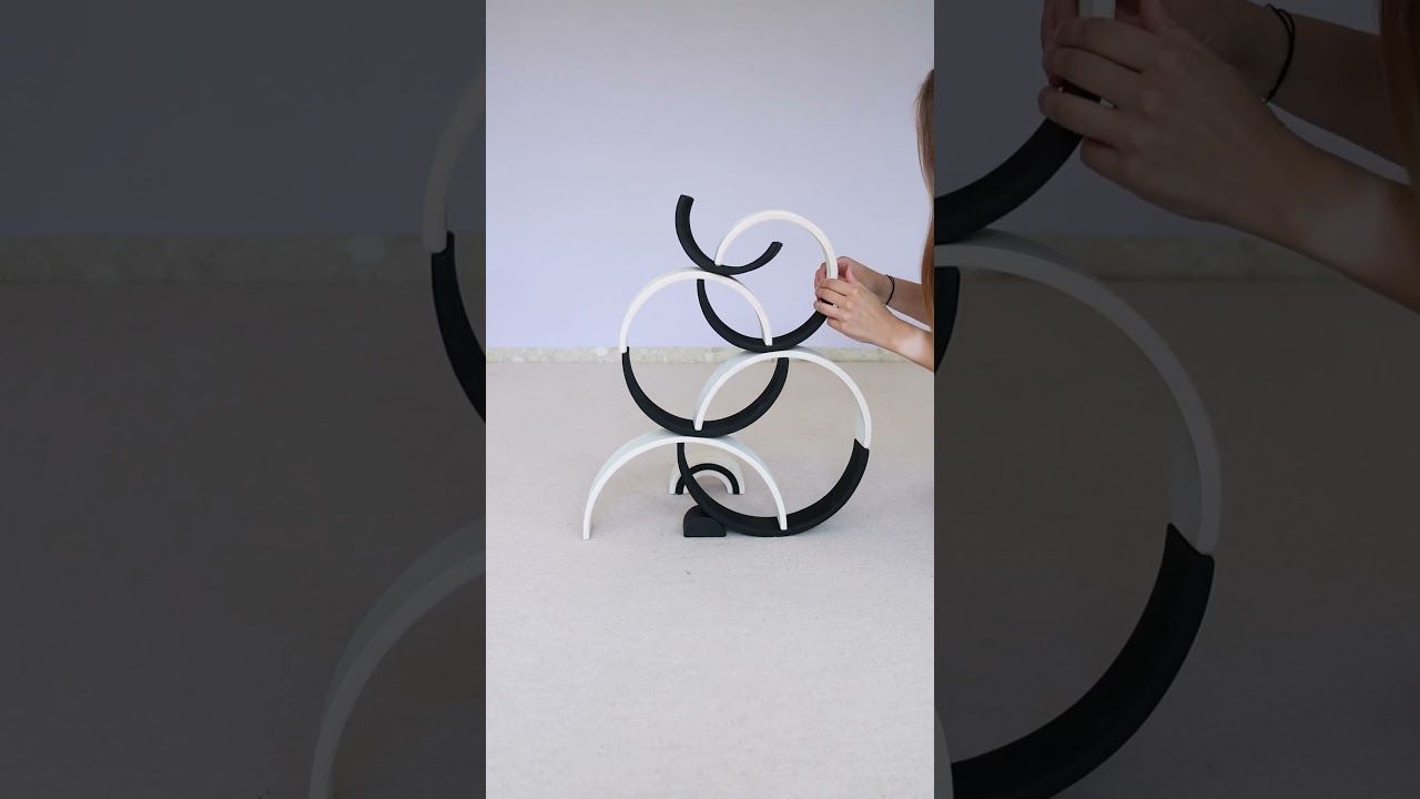 Großes Bogenspiel Monochrom 36,5 cm, 12-teilig