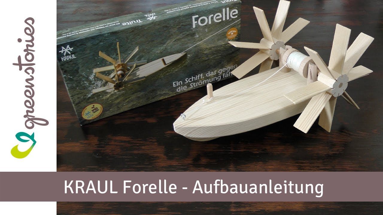 Forelle – Schiffbausatz flussaufwärts