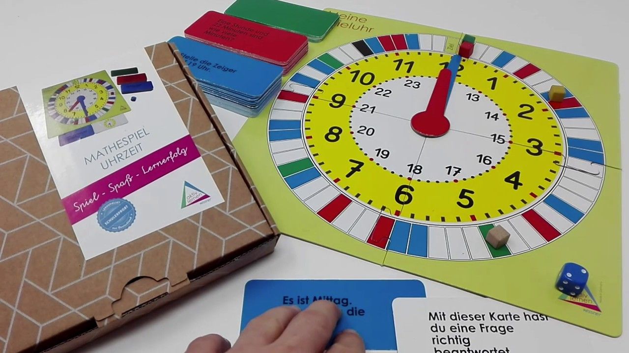 Uhrzeit Spiel - Lernspiel für Kinder ab 7 Jahren