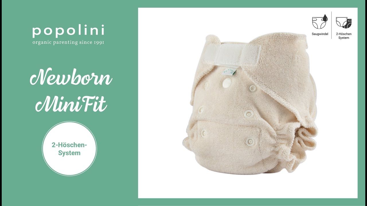 Stoffwindel Klett ab Geburt MiniFit 2-8 kg natur