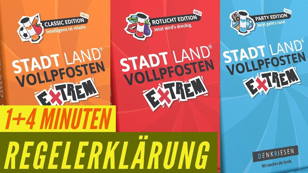 Stadt Land Vollpfosten® Classic - Das extreme Denkspiel ab 12 Jahren