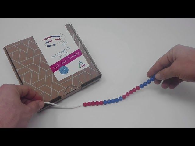20er Rechenkette aus RE-Plastic® rot-blau ab 5 Jahren